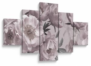 Obraz - Vintage kwiaty piwonii (125x70 cm)
