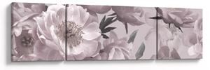 Obraz - Vintage kwiaty piwonii (170x50 cm)