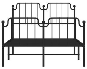 Czarne metalowe łóżko małżeńskie 140x200cm - Onex