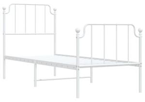 Białe metalowe łóżko industrialne 80x200 cm - Onex