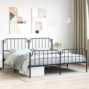 Czarne metalowe łóżko małżeńskie w stylu loft 160x200cm - Onex