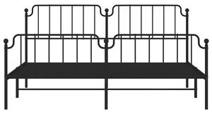 Czarne metalowe łóżko loftowe 200x200 cm - Onex