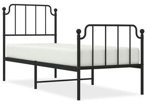 Czarne metalowe łóżko loftowe 90x200 cm - Onex