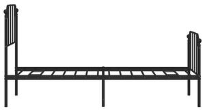 Czarne metalowe łóżko loftowe 90x200 cm - Onex