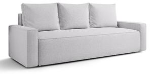 Jasnoszara sofa z pojemnikiem na pościel N8-D35