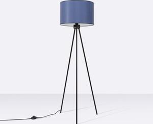 Lampa stojąca podłogowa z abażurem granatowym trójnóg 1xE27 15W NEVIA Sollux Lighting