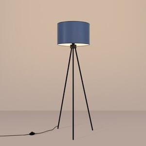 Lampa stojąca podłogowa z abażurem granatowym trójnóg 1xE27 15W NEVIA Sollux Lighting