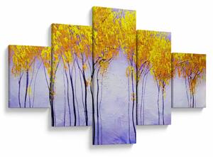 Obraz żółtych drzew (125x70 cm)