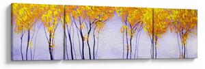 Obraz żółtych drzew (170x50 cm)