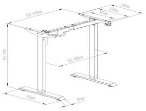 Stelaż biurka ERGOSOLID SR14B Czarny