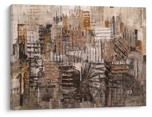 Obraz - Abstrakcja w odcieniach brązu (70x50 cm)