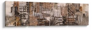 Obraz - Abstrakcja w odcieniach brązu (170x50 cm)