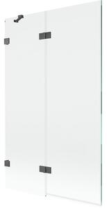 Mexen Lunar parawan nawannowy 2-skrzydłowy lewy 110 x 150 cm, transparent, gun gray szczotkowany - 897-110-100-66-00-L