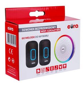 Dzwonek bezprzewodowy EURA WDP-42A3v2TWB (2 odbiorniki)