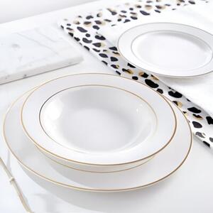 Talerz AMBITION Aura Gold 27 cm Biało-złoty