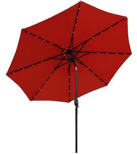 Parasol ogrodowy SASKA GARDEN z oświetleniem LED 300 cm Pomarańczowy