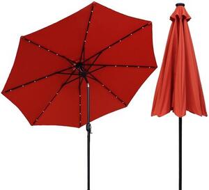 Parasol ogrodowy SASKA GARDEN z oświetleniem LED 300 cm Pomarańczowy