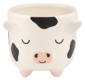 Ceramiczna osłonka na doniczkę ø 7,5 cm Cow – Sass & Belle