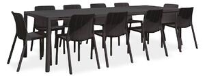 Zestaw mebli ogrodowych TIBERINA BISTROT/TEVERE 210-275 10+1 ANTHRACITE – Nardi