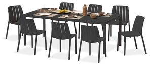 Zestaw mebli ogrodowych TIBERINA BISTROT/TEVERE 147-211 8+1 ANTHRACITE – Nardi