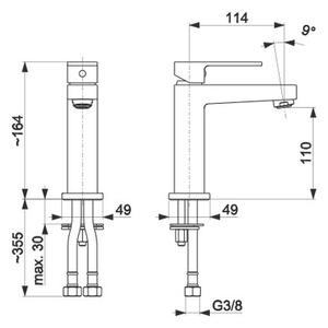 Bateria umywalkowa KFA ARMATURA Logon 5132-815-00 Chrom