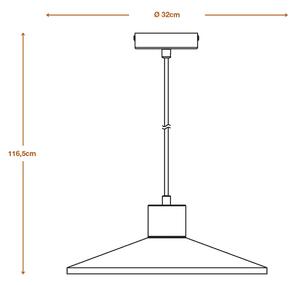 Lampa wisząca LEDVANCE Concrete Wood, Ø 32 cm, beton, szary