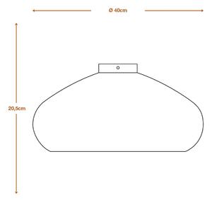 Lampa sufitowa LEDVANCE Drop, Ø 40 cm, brązowa, tektura falista, E27