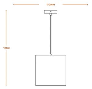 LEDVANCE Cylindryczna lampa wisząca, 1-punktowa, brązowa, tektura falista