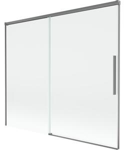 Mexen Rox parawan nawannowy 2-skrzydłowy rozsuwany 180 x 150 cm, transparent, gun metal - 8C9-180-001-95-00
