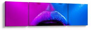 Obraz kolorowych ust (170x50 cm)