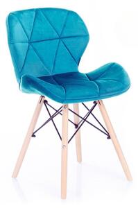 Krzesło SILLA VELVET niebieskie