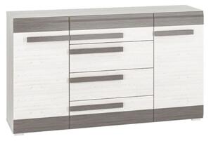 Komoda BIANKA 2D4S 165 sosna ÅnieÅ¼na/szara