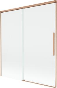 Mexen Rox parawan nawannowy 2-skrzydłowy rozsuwany 150 x 150 cm, transparent, miedź szczotkowana - 8C9-150-001-65-00