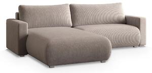 Beżowa rozkładana narożna sofa TAFIRA, dwustronna