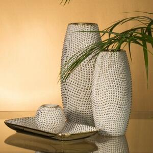 Wazon EUROFIRANY Verda 02 21 x 8 x 27 cm Biały