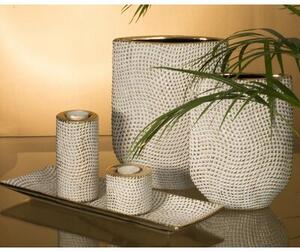 Wazon EUROFIRANY Verda 02 21 x 8 x 27 cm Biały