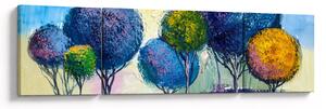 Obraz drzew kopułowych, obraz olejny (170x50 cm)