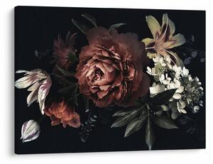 Obraz - Ciemne kwiaty (70x50 cm)