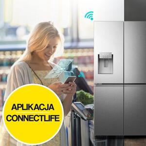 Lodówka HISENSE RQ760N4SASE MD Side by Side No Frost 178.5cm Srebrna Kostkarka Wi-Fi ConnectLife My Fresh Choice