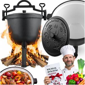 Garnek kociołek żeliwny Berdsen BD-481 emaliowany 11 L na ognisko grill trwały