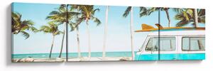Obraz - Vintage van na plaży (170x50 cm)