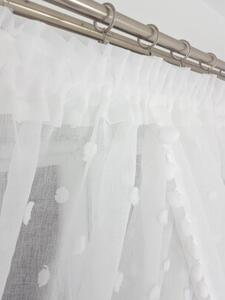 Firana gotowa z pomponikami 300x150cm