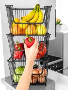 Koszyk na owoce i warzywa metalowy czarny