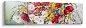 Obraz wazonu z dzikimi kwiatami (170x50 cm)