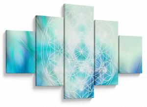 Obraz - Merkaba w turkusowym tle (125x70 cm)