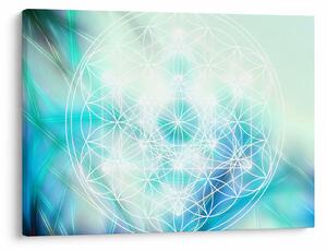 Obraz - Merkaba w turkusowym tle (70x50 cm)