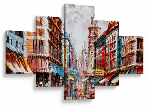 Obraz - Hong Kong, obraz olejny (125x70 cm)
