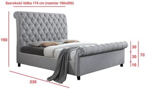 Łóżko tapicerowane z pojemnikiem Vico