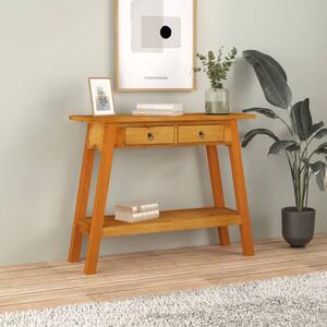 Stolik konsolowy z szufladami, 90x30x75 cm, drewno mahoniowe