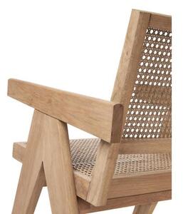 Krzesło z podłokietnikami z plecionką wiedeńską Sissi